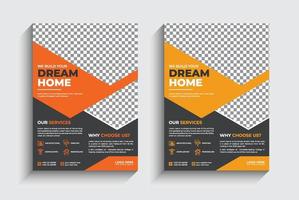 Construction Flyer Layout template design pro vector