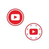 conjunto de iconos de youtube vector