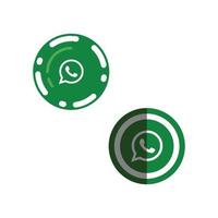 whatsapp round icons vector