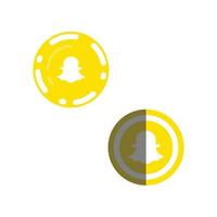 Snapchat round icons vector