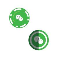 Wechat Icon set vector