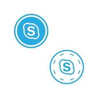 Skype icon set vector