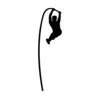 Pole Vault Silhouette Art vector