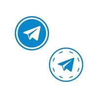 Telegram Icons set vector