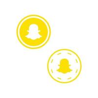 Snapchat icon set vector