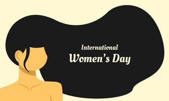 International womens day copy space flat vector illustration for poster, banner, or presentation