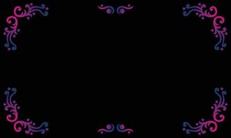 Floral oranament on a dark background for copy space vector