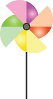 Pinwheel simple icon flat vector