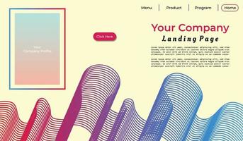 wavy thin line background template for landing page, banner, or poster vector