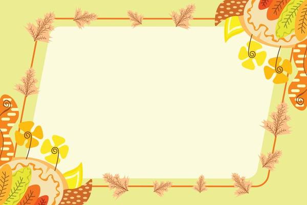 Floral autumn fall background template copy space for banner, poster, or presenation page