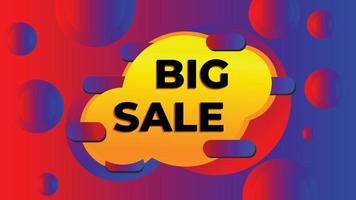 Big sale template with bubble background vector