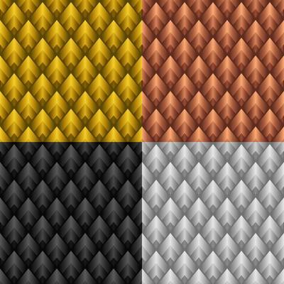 Seamless Geometric Pattern Metallic Color Triangle Shape