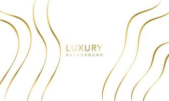 luxury background gold. Abstract golden curve with shadow isolated on white background. Gold light threads background. vector