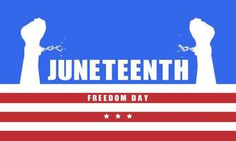 Juneteenth Freedom Day Background Design. Banner, Poster, Greeting Card. Vector Illustration.