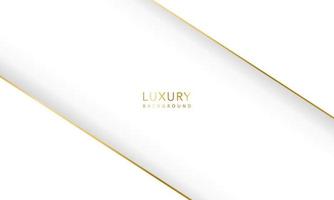 White luxury abstract background with golden lines and shadows. Premium vector illustration