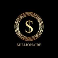 millionaire logo design, icon design template element, lettet S design vector