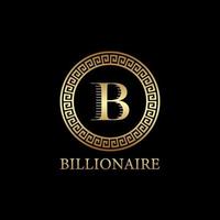 millionaire logo design, icon design template element, lettet B design vector