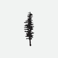 Pine tree silhouette vector