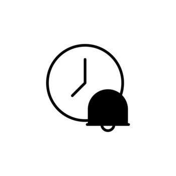 reloj, temporizador, concepto de diseño de icono de línea sólida de tiempo para web y ui, icono simple adecuado para cualquier propósito. vector