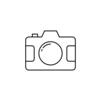 cámara, fotografía, digital, foto delgada línea icono vector ilustración logotipo plantilla. adecuado para muchos propósitos.