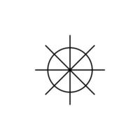 Rudder, Nautical, Ship, Boat Thin Line Icon Vector Illustration Logo Template. Suitable For Many Purposes.