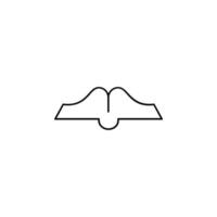 Book, Read, Library, Study Thin Line Icon Vector Illustration Logo Template. Suitable For Many Purposes.
