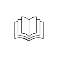 Book, Read, Library, Study Thin Line Icon Vector Illustration Logo Template. Suitable For Many Purposes.
