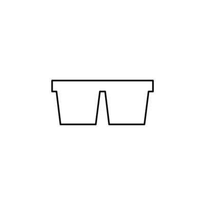 Glasses, Sunglasses, Eyeglasses, Spectacles Thin Line Icon Vector Illustration Logo Template. Suitable For Many Purposes.