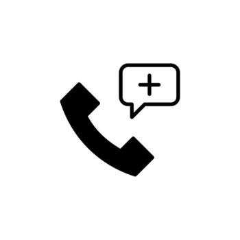 Call, Centre, Telephone Solid Line Icon Design Concept For Web And UI, Simple Icon Suitable for Any Purposes. vector