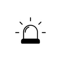 Alarm, Light, Siren Solid Line Icon Design Concept For Web And UI, Simple Icon Suitable for Any Purposes. vector