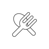 Restaurant, Food, Kitchen Thin Line Icon Vector Illustration Logo Template. Suitable For Many Purposes.