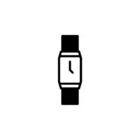 reloj, reloj de pulsera, reloj, concepto de diseño de icono de línea sólida de tiempo para web y ui, icono simple adecuado para cualquier propósito. vector