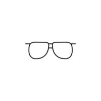 gafas, gafas de sol, anteojos, anteojos plantilla de logotipo de ilustración de vector de icono de línea delgada. adecuado para muchos propósitos.