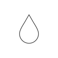 Waterdrop, Water, Droplet, Liquid Thin Line Icon Vector Illustration Logo Template. Suitable For Many Purposes.