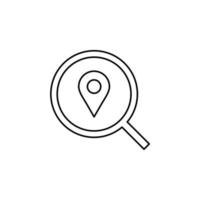GPS, Map, Navigation, Direction Thin Line Icon Vector Illustration Logo Template. Suitable For Many Purposes.