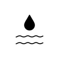 Waterdrop, Water, Droplet, Liquid Solid Line Icon Design Concept For Web And UI, Simple Icon Suitable for Any Purposes. vector