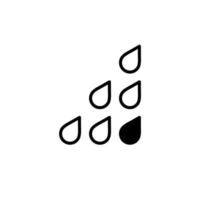 Waterdrop, Water, Droplet, Liquid Solid Line Icon Vector Illustration Logo Template. Suitable For Many Purposes.