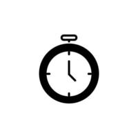 Clock, Timer, Time Solid Line Icon Vector Illustration Logo Template. Suitable For Many Purposes.