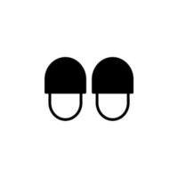 Sandal, Footwear, Slipper, Flip-Flop Solid Line Icon Vector Illustration Logo Template. Suitable For Many Purposes.