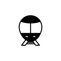 Train, Locomotive, Transport Solid Line Icon Vector Illustration Logo Template. Suitable For Many Purposes.