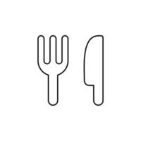 restaurante, comida, cocina delgada línea icono vector ilustración logotipo plantilla. adecuado para muchos propósitos.