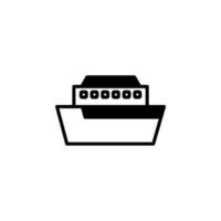 concepto de diseño de icono de línea sólida de barco, barco, velero para web y ui, icono simple adecuado para cualquier propósito. vector