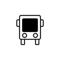 Bus, Autobus, Public, Transportation Solid Line Icon Design Concept For Web And UI, Simple Icon Suitable for Any Purposes. vector