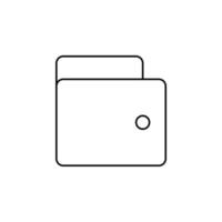 Wallet, Saving, Money Thin Line Icon Vector Illustration Logo Template. Suitable For Many Purposes.