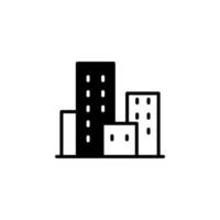 City, Town, Urban Solid Line Icon Design Concept For Web And UI, Simple Icon Suitable for Any Purposes. vector