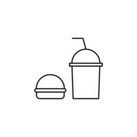 Restaurant, Food, Kitchen Thin Line Icon Vector Illustration Logo Template. Suitable For Many Purposes.