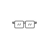 Glasses, Sunglasses, Eyeglasses, Spectacles Thin Line Icon Vector Illustration Logo Template. Suitable For Many Purposes.