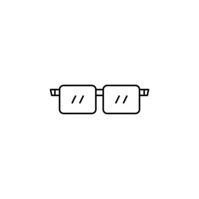 Glasses, Sunglasses, Eyeglasses, Spectacles Thin Line Icon Vector Illustration Logo Template. Suitable For Many Purposes.