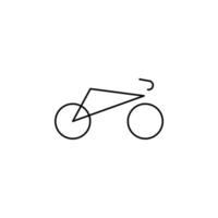 bicicleta, bicicleta delgada línea icono vector ilustración logotipo plantilla. adecuado para muchos propósitos.