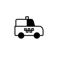 Cab, Taxi, Travel, Transportation Solid Line Icon Vector Illustration Logo Template. Suitable For Many Purposes.